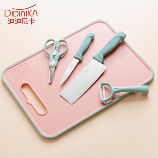 【双面双用 一套搞定】迪迪尼卡 didinika辅食菜板五件套装刀具研磨器多功能辅食菜板材质婴儿刀具 商品图3
