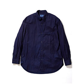 KUON Regular Collar Shirt-AIZOME- 日本职人制有机棉蓝染衬衫