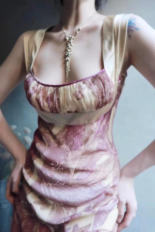 【投稿】喵娘精工@M26《香槟花园》缎面吊带拼接裙 商品图1