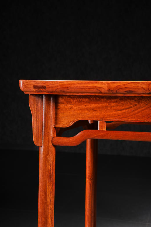 红桥红  家具严选  缅甸花梨(大果紫檀）  【石面 107 恭王府 一腿三牙书桌】 商品图4