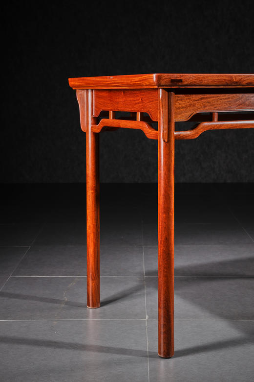 红桥红  家具严选  缅甸花梨(大果紫檀）  【石面 107 恭王府 一腿三牙书桌】 商品图5