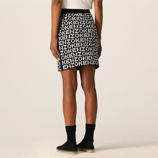KENZO 高田贤三 女士字母徽标印花针织短裙 混色 FC52 JU691 3SC 99 商品图2