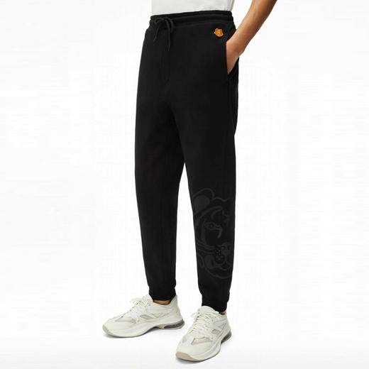 KENZO 高田贤三 男士棉质小虎头徽标抽象大虎头印花休闲运动裤 黑色 FC55 PA757 4MO 99 商品图1