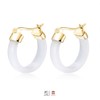 钢筋玉骨白玛瑙耳环-金 商品缩略图0