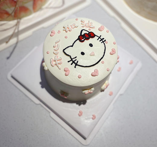 四寸手绘hello Kitty奶油蛋糕 下单前请仔细阅读商品详情 商品图0