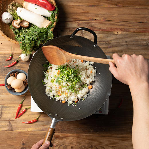 【神田KANDA】中华炒锅窒化槌目纹系列(含锅盖) 商品图1