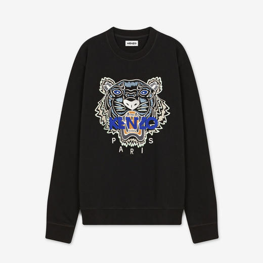 【二】KENZO 高田贤三 男士棉质经典大虎头长袖卫衣 黑色 FC55 SW123 4XL 99 商品图0
