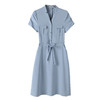 XS2109-YZH 衬衫连衣裙女夏款女装2022年新款时尚气质设计感休闲中长裙子 商品缩略图3