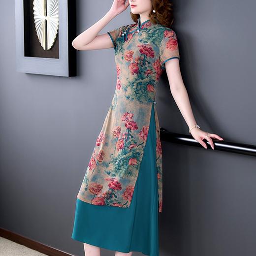 2022春夏新款民族风中式复古修身显瘦旗袍裙XY-3235 商品图3