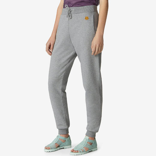 【一】KENZO 高田贤三 女士棉质小虎头刺绣徽标休闲运动裤 浅灰色 FB52 PA722 4ML 95 商品图1