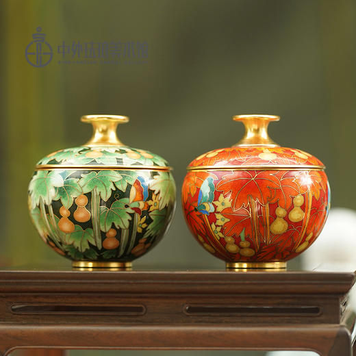 《泰平安·泰有福》  掐丝珐琅苹果罐（红，绿） 商品图4