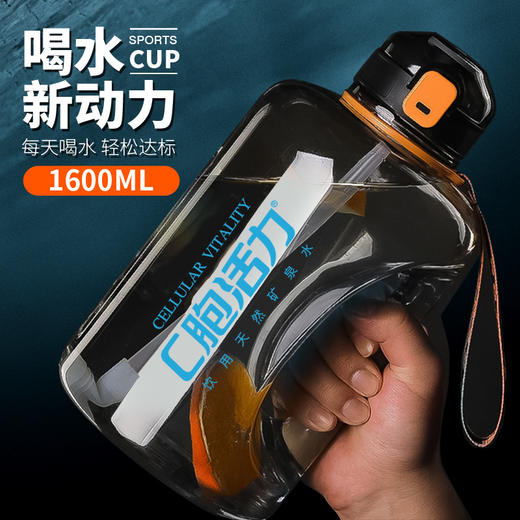 【现货】C胞活力大容量运动水杯水壶1600mltritan材质精准刻度 商品图0