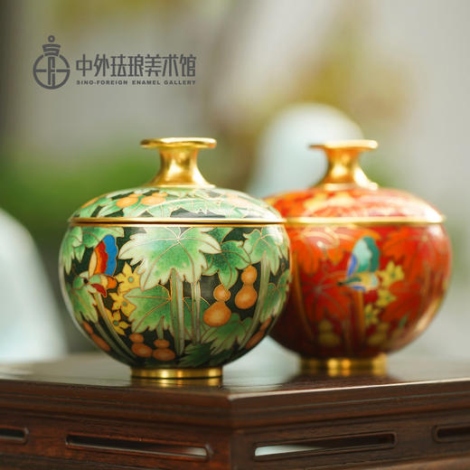 《泰平安·泰有福》  掐丝珐琅苹果罐（红，绿） 商品图3