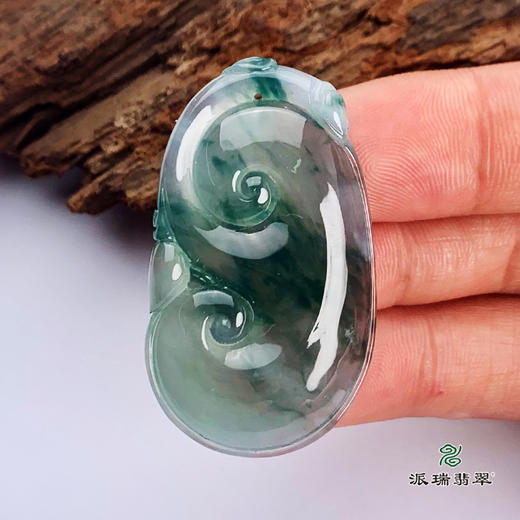 派瑞翡翠 翡翠挂件 糯冰种 飘花 商品图2