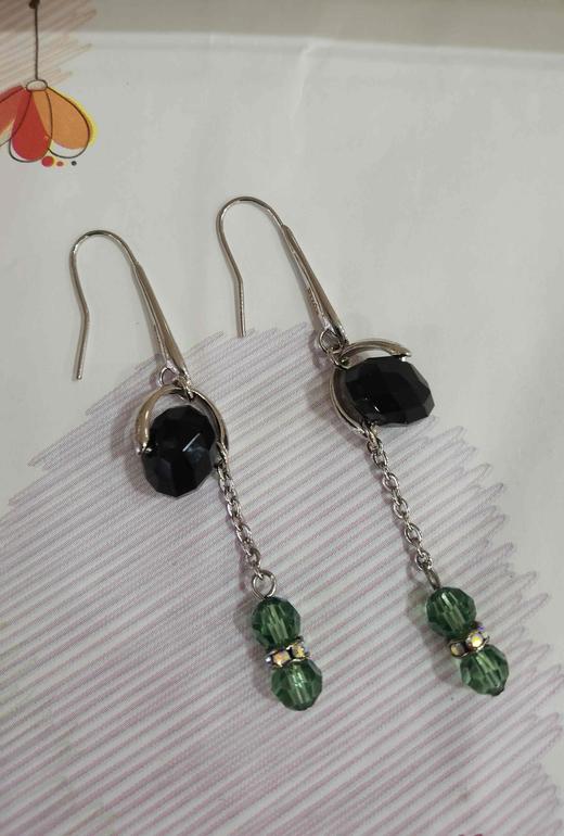 2楼紫兰合成水晶耳环 商品图0