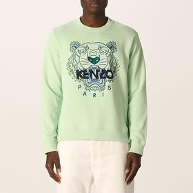 KENZO 高田贤三 男士大虎头徽标棉质长袖卫衣 绿色 FC55 SW123 4XL 47