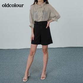 oldcolour夏法式气质温柔木耳边领点点衬衫N22012266