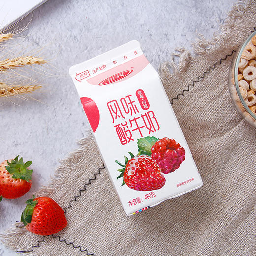 【自提-低温】果之养果料酸牛奶-草莓+树莓480g*2 商品图2