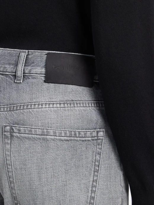 Z亚 夏季薄款 灰色水洗磨白做旧 后兜黑皮标 牛仔裤 Z-9166 商品图2