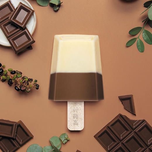 钟薛高半半巧巧雪糕(牛乳巧克力味)78g/130229 两种美味一次尝遍 商品图1