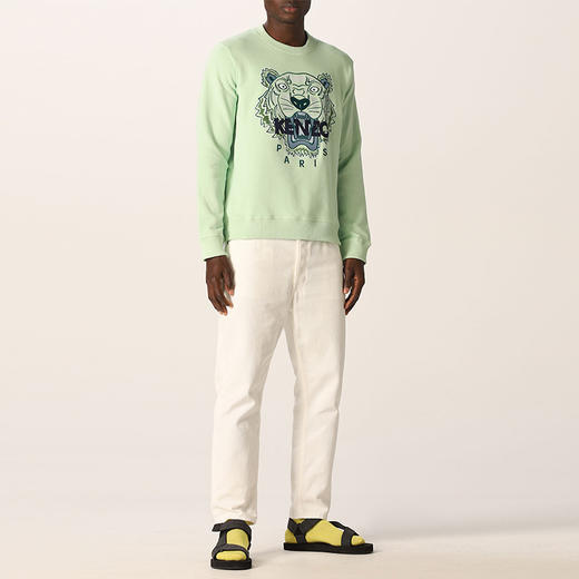 KENZO 高田贤三 男士大虎头徽标棉质长袖卫衣 绿色 FC55 SW123 4XL 47 商品图3