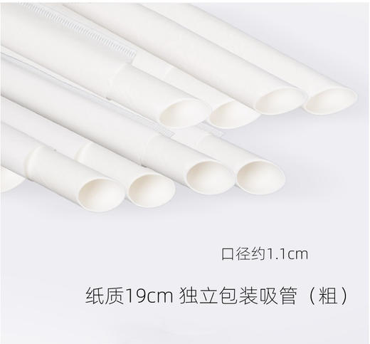 纸质吸管 19cm 独立包装 细/粗吸管 一次性环保牛奶果汁豆浆吸管 约98支 商品图4