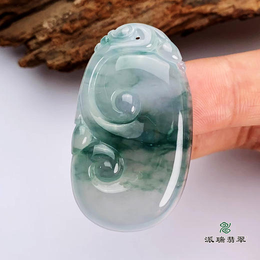 派瑞翡翠 翡翠挂件 糯冰种 飘花 商品图2