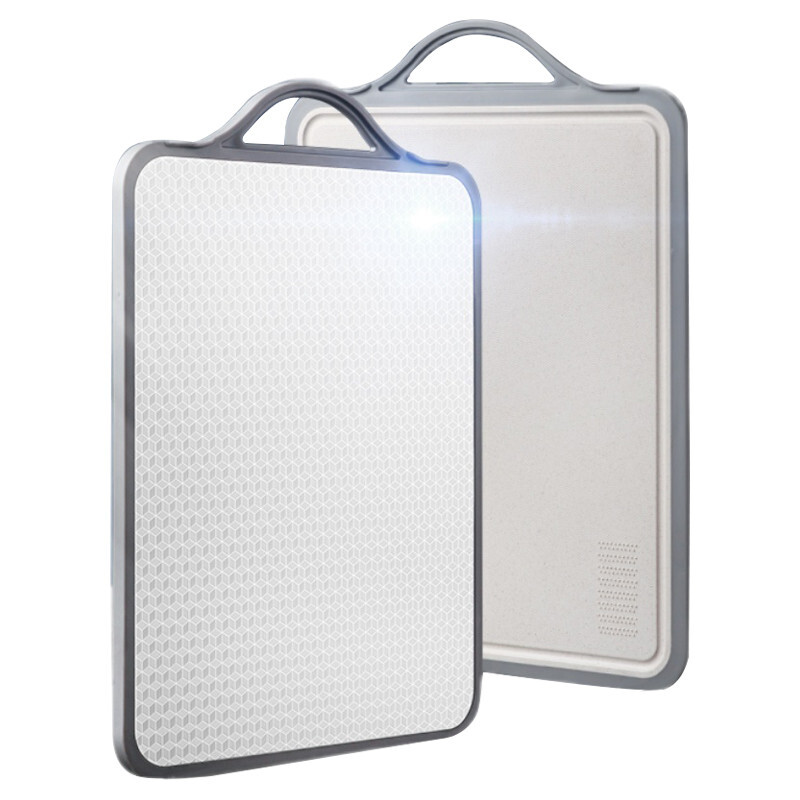 申魔 抗菌不锈钢砧板 双面切菜板加厚案板防霉厨房家用切菜剁骨菜板 不锈钢砧板SC22K09