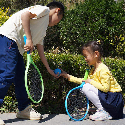 宝宝拍活力静音壁球套装，世界冠军侴陶代言，专为儿童设计，蛛网大拍，超级品质，室内静音、户外耐磨，轻便玩法多 商品图7