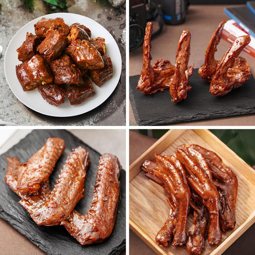 周黑鸭旗舰店锁鲜气调盒装卤鸭脖180g锁骨190g鸭翅160g鸭掌140g多款4