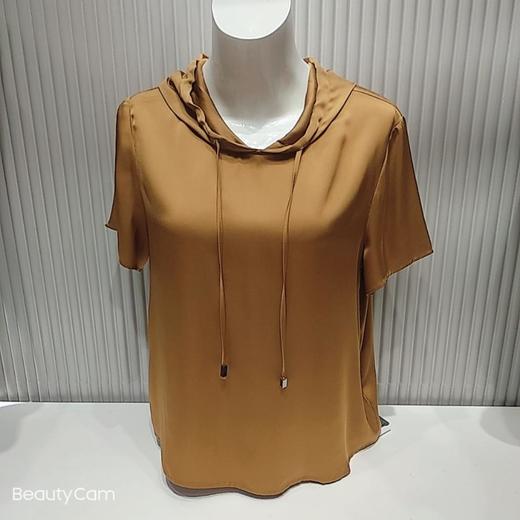 南3  尚牧女桑蚕丝连帽T恤 商品图0