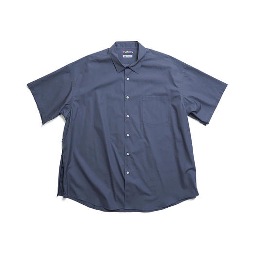 is-ness SLEEVE SHIRT THOMAS MASON面料 侧开拉链廓形短袖衬衫 商品图3