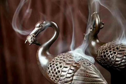 衔芝瑞鹤香炉一对（送鹅梨帐中香一盒） 商品图5