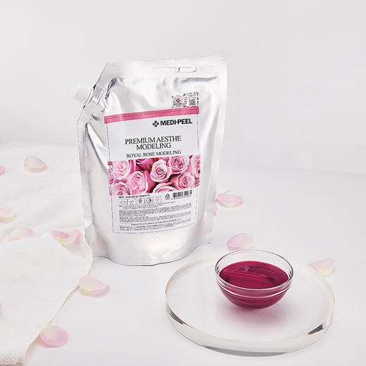 美蒂菲奢华玫瑰营养凝胶软膜套装补水舒缓提亮焕肤冻膜舒缓保湿（软膜：1KG 粉：100g，大、小勺子*1）包邮 商品图0