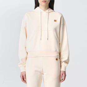 KENZO 高田贤三 女士棉质小虎头刺绣徽标连帽卫衣 浅粉色 FB52 SW777 4ML 07