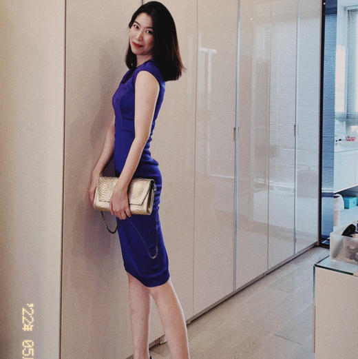 孤品-“偏小，拍大一码”J9283608颈袖添香季新款时尚职场修身OL气质显瘦包臀弹力女士连衣裙J9283608不退可换 商品图2