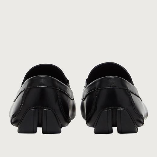 FERRAGAMO 菲拉格慕 男士小牛皮带 GANCINI 装饰皮鞋 黑色 740689 商品图2