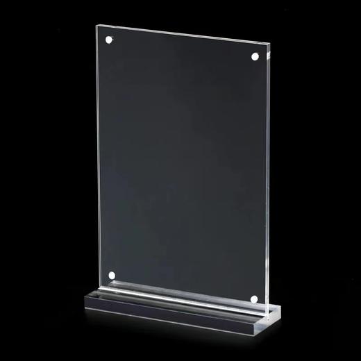 A5亚克力T型强磁台签展示架竖台卡台牌立牌高透明双面广告牌桌牌签标价格牌 商品图5