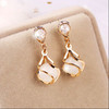 JU-D543韩国气质耳环2021新款潮长款缠绕锆石耳丁简约时尚镀金耳饰女 商品缩略图4