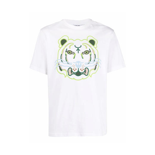 【二】KENZO 高田贤三 男士棉质抽象大虎头印花圆领短袖T恤 白色 FC55 TS209 4SA 01B 商品图0