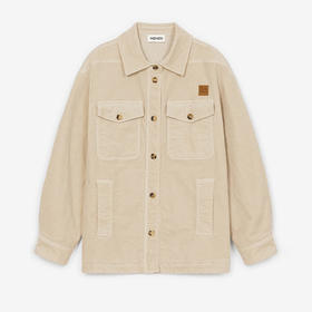 【一】KENZO 高田贤三 女士棉质小虎头徽标长袖外套 米色 FC52 CH046 9CA 08