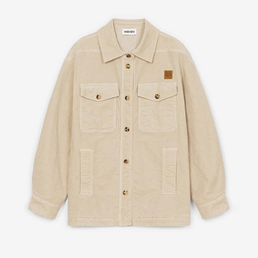 【一】KENZO 高田贤三 女士棉质小虎头徽标长袖外套 米色 FC52 CH046 9CA 08 商品图0