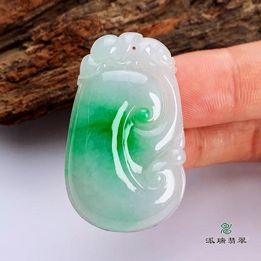 派瑞翡翠 翡翠挂件 糯种 飘花 商品图2