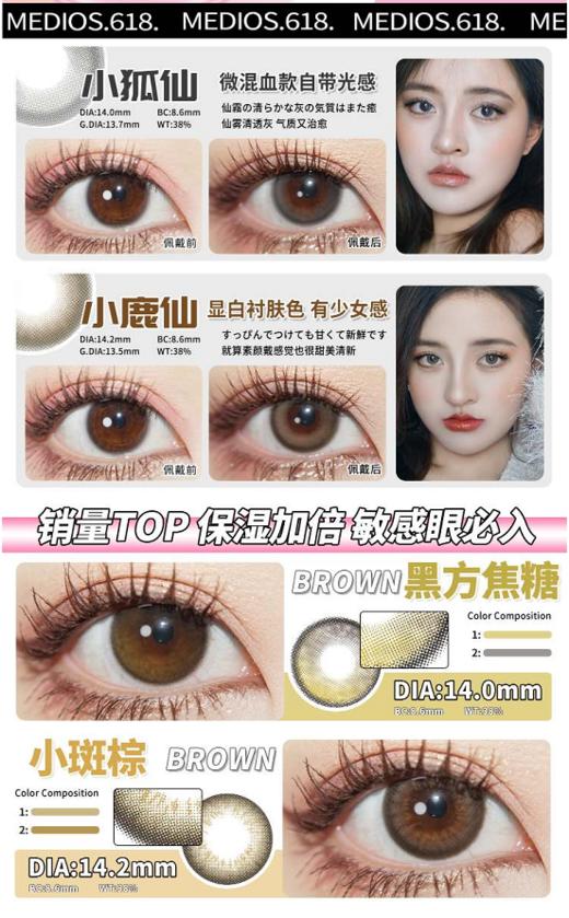 medios月抛，79一副，118/两副（一盒2片装相同度数款式，左右眼度数不同至少需要拍两盒），活动6月18结束 商品图2
