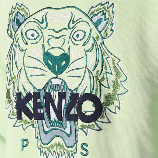 KENZO 高田贤三 男士大虎头徽标棉质长袖卫衣 绿色 FC55 SW123 4XL 47 商品图2