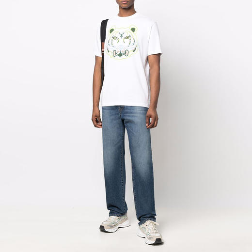 【二】KENZO 高田贤三 男士棉质抽象大虎头印花圆领短袖T恤 白色 FC55 TS209 4SA 01B 商品图3