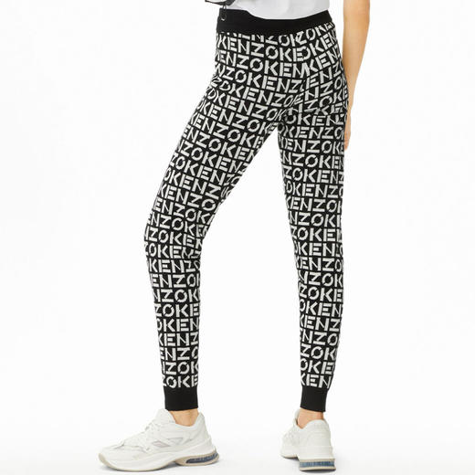 KENZO 高田贤三 女士字母徽标印花针织长裤 混色 FC52 PA691 3SC 99 商品图2