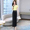 HR HB060时尚荷叶边拼接上衣+休闲阔腿裤两件套 商品缩略图5
