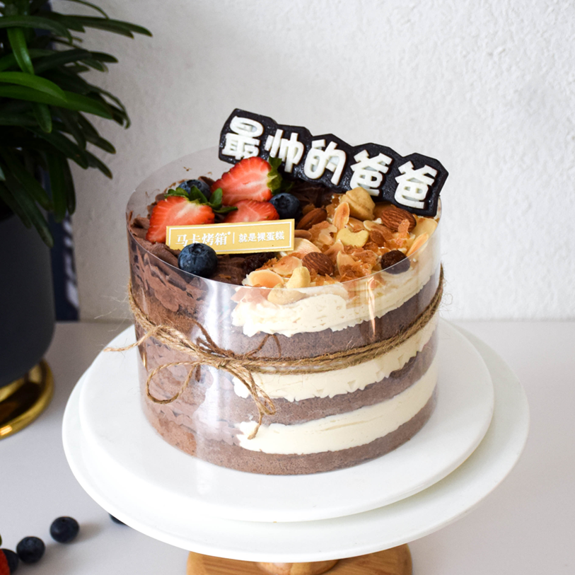 焦糖可可双拼裸蛋糕