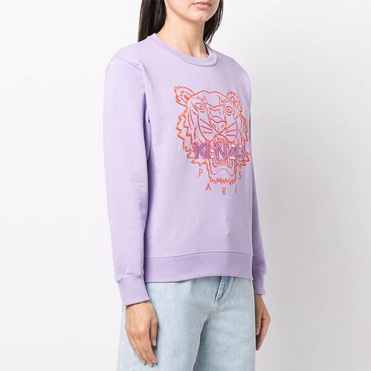 【二】KENZO 高田贤三 女士棉质经典大虎头长袖卫衣 浅紫色 FC52 SW824 4XF 66 商品图1